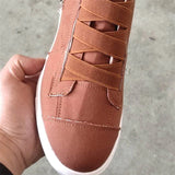 Women Shoes Flat New Spring Autumn Women Vulcanize Shoes Sneaker Ankle Side Zipper High Top Canvas Shoes Patchwork Ladies
