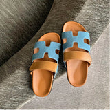 Breakj The New Summer Slippers Are Velcro Solid Color Casual