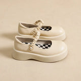 Breakj New Platform Platform Small Leather Shoes Female Shallow Mouth Mary Jane Single Shoes Retro British Style Happy Shoes