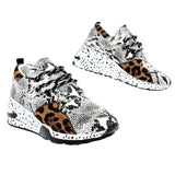 Winter New Leopard Print Dad Shoes Girl Leopard Print Super Fire Sports Shoes Women's Casual Platform Heighten