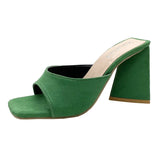 Super High Sandals Women New Summer Shoes Women Fashion Peep Toe High Heels Square Heel Sandals Mules Female Party