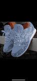 Casual Shoes Fall 2023 New Sequins With Breathable Rhinestone Thick Sole Student Large Size Women's