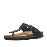 Men Cork Slippers PU Leather Men's Sandals Fashion Flip Flops For Men Mule Clogs Slippers