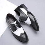 Breakj British Bullock Men's Plus Size Men's Shoes Fashion Trend Round-Headed Men's Single