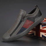 Leather Shoes New Men's Vulcanized Shoes Spring Designer Sneakers Breathable Men Loafers Shoes Soft Sole Comfort Casual