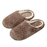 Women Wool House Slippers Warm Soft Flat Shoes Home Indoor Footwear Candy Color Autumn Winter Fashion 2021 Shoe Plus Size