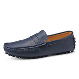 Men's Comfortable Soft-soled Leather Casual Shoes Plus Size Fashion Loafers Men Outdoor Hiking Shoes White Bottom
