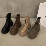 Boots Women's Shoes British Wind In 2023 Fall New Short Boots Versatile Thick Sole Spring And Autumn Web Celebrity Single Boots