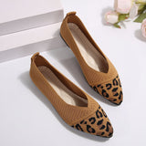 Flying Flat-Soled Casual Shoes 2025 Summer New Leopard-Print Sexy Women's Shoes Shallow One-Legged Single