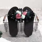 New Women Summer Red Beach Sandals Slipper Indoor Outdoor Flip-flops Beach Shoes Fashion Female Casual Flower