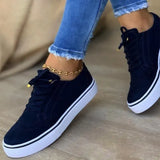 For Women 2022 Autumn Woman Flats Vulcanize Shoes Solid Ladies Bordered Sneakers Casual Female Flat Footwear Plus Size