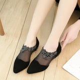 Women Fashion Rhinestone Sandals Women Flowers Low Heel Sandals Women Mesh Plus Size Sandals Sandalias