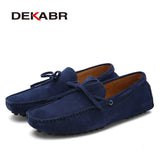 Genuine Leather Men Casual Shoes Luxury Brand Mens Loafers Moccasins Breathable Slip on Black Driving Shoes Size