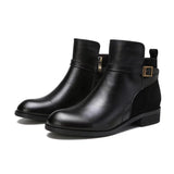 Women Boots 2022 Spring Genuine Female Short Boots Suede Women Booties British Zipper Retro Trend Women Naked
