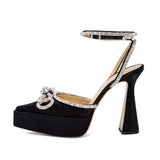 Transparent PVC Platform Wedges Women Sandals Sexy Ankle Strap High Heels Gladiator Sandals Summer Wedding Prom