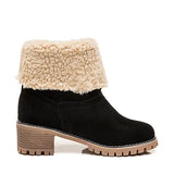 And Winter 35-43 Large Size Low Tube Plus Velvet Warm Thick With Students Leisure Flat Women's
