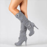 Breakj Autumn And Winter Women's Boots Long-Sleeve Women's Boots Wish High-Heeling Elastic Boots Direct