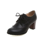 Breakj Rock Single Shoes High Heel Thick Front Belt Large Size Women's Shoes