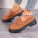Breakj Spring And Autumn New Lof Shoes Pine Cake Thick Sole Foot Casual Single Shoes British Wind Coarse Fashion Women's
