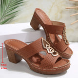 Breakj New Slope And Thick-Soled Slippers Women's Shoes Thick Heel Thick-Sed Fish Mouth Type