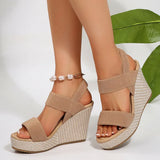 Breakj 2025 Summer Fish Mouth Fashion Thick Soles Tight Feet Comfortable Large Size Sandals