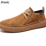 Spring Fashion Casual Men Shoes Luxury Real Leather Loafers British High Quality Sneakers Breathable Lace-Up