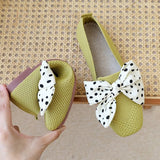 Loafers Bowknot Casual Ladies Flat Shoes Knitted Elegant Soft Soled Woman Shoes Slip On Office Woman Footwear Plus Size