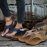 Breakj New Summer Slopes Sandals Flower Clip And Beach Sandals Solid Color Large