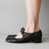 Breakj 2023 Spring New Low Heel Buckle With Shallow-Mouth Single Shoe Size 40-43 Single