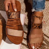 New Women Slippers Serpentine Double Layer Sandals Flat Bottom Ladies Beach Shoes Outdoor Travel Fashion Wild Women