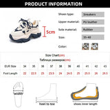 2023 New Spring Women's Chunky Platform Sneakers Lace Up Casual Sports Shoes Woman Fashion Thick Bottom Walking