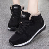 Women Sneakers 2022 Keep Warm Winter Sneakers With Fur Winter Shoes For Women Black Sports Chaussure Femme Couple Tennis