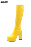 Platform Women Ankle Boots 2023 Antumn Winter Brand Design Heart Office Lady Comfy Women Modern Boots Shoes Bige Size