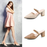 Spring And Summer New Baotou Sandals For Women Wearing Two-Word Sandals With Cool Half-Towed