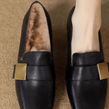 Breakj Jane Shoes Women 2025 Autumn And Winter New Square Single Shoes Women In The British Wind Coarse Pedalle