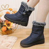 2023 New Waterproof Winter Boots Women Couples Non Slip Platform Snow Boots Woman Warm Long Plush Ankle Booties Size