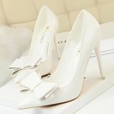 Shoes Bow-knot Pumps Women High Heels 2022 Fashion Women Heels Lady Stiletto Shoes Wedding Shoes Classic Pumps