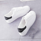Breakj White Shoes Women's New Fashion Flat Plate Shoes Students Breathable Women's Shoes Net Red Single Shoes Casual White Shoes In The Spring And Autumn Of