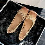 Upgrade ~ Bow Tie Pig Nose Shoes Female Autumn 2024 New Full Skin