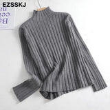 Autumn winter thick Sweater Pullovers Women Long Sleeve casual 2021 turtleneck warm basic Sweater knit Jumpers
