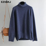 thick big Autumn Winter o-neck oversize Sweater Pullover Women warm chic female loose cashmere Basic wool Sweaters