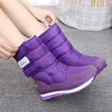 Boots Women Shoes 2023 Mid-calf Women Winter Platform Boots Round Toe Solid Warm Plush Shoes Woman Zapatos De Mujer