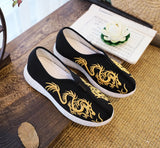 Breakj Men's Shoes Casual Cloth Shoes Father Shoes Fashion Three-Dimensional Relief Embroidered Soft Sole Walking Shoes Spring And Summer Style Men's Single