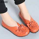 Women Flats 2020 New Fashion Ballet Shoes Moccasins Women Shoes Genuine Leather Loafers Non-slip Ladies Shoes Women Mom