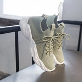 Women Shoes Spring Summer Light Breathable 2021 Lace up Female Vulcanized Shoes Casual Autumn Woman Flats Yellow