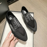 Summer Shoes Woman 2024 Trend Canvas Sport Casual Shoes Spring Flats Sneakers Running Ladies Loafers Pointed Toe