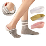 Heightened Insole Off Shoe Insole Heel Pad Half Pad Transparent Bionic Foot Silicone Shoes Insoles For