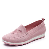 Women's Flat Sneakers Knitted Mesh Breathable Slip On Shoes Ladies Vulcanized Footwear Spring Platform Fashion Casual
