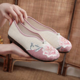 Breakj Shoes Embroidered Cloth Shoes Single Shoes Women's Shoes 2023 Spring / Summer New Retro