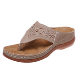Breakj Foot Cool Slippers Female 2023 Summer New Large Size Hollow Diamond Thick Bottom Cool Slippers